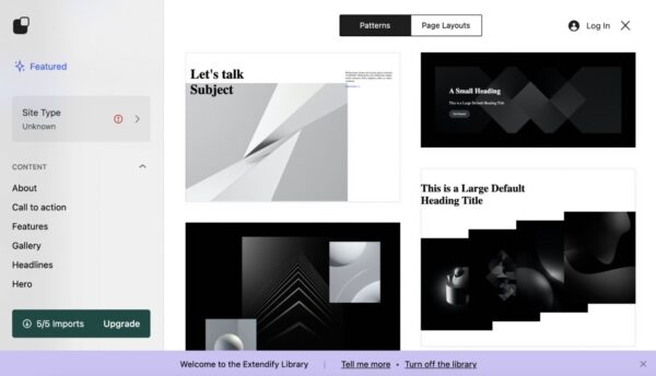 Компания Extendify выпустила новый плагин с библиотекой паттернов