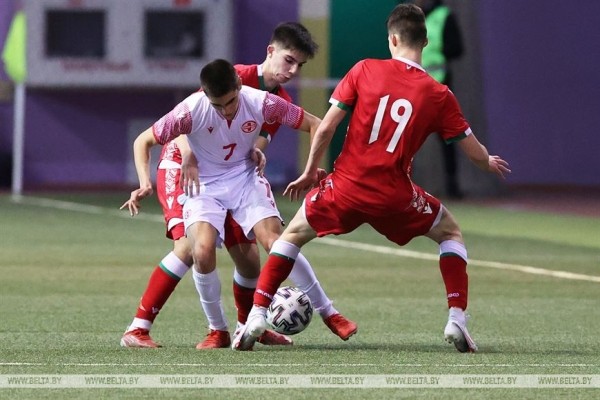 ФОТОФАКТ: В матче Кубка развития - 2022 по футболу сборная Беларуси U-17 принимала сверстников из Грузии