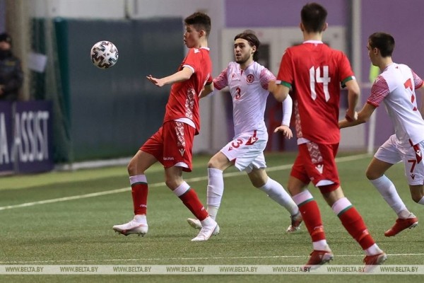 ФОТОФАКТ: В матче Кубка развития - 2022 по футболу сборная Беларуси U-17 принимала сверстников из Грузии
