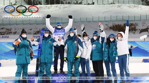 Чествование биатлонистов состоялось в штабе белорусской делегации в Чжанцзякоу