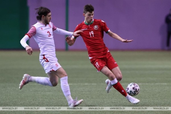 ФОТОФАКТ: В матче Кубка развития - 2022 по футболу сборная Беларуси U-17 принимала сверстников из Грузии