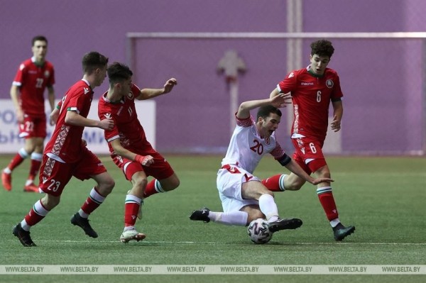 ФОТОФАКТ: В матче Кубка развития - 2022 по футболу сборная Беларуси U-17 принимала сверстников из Грузии