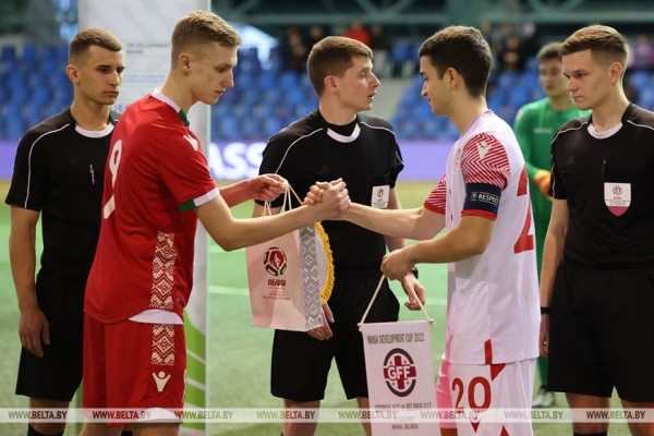 ФОТОФАКТ: В матче Кубка развития - 2022 по футболу сборная Беларуси U-17 принимала сверстников из Грузии