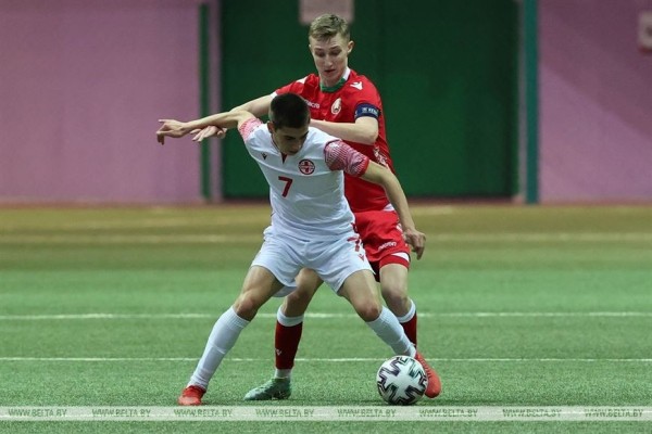 ФОТОФАКТ: В матче Кубка развития - 2022 по футболу сборная Беларуси U-17 принимала сверстников из Грузии