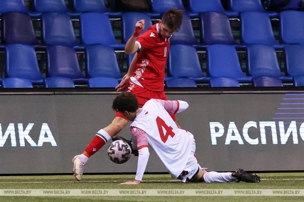 ФОТОФАКТ: В матче Кубка развития - 2022 по футболу сборная Беларуси U-17 принимала сверстников из Грузии