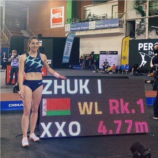 Летние виды.  Ирина Жук обновила рекорд Беларуси в прыжках с шестом в помещении. Теперь он — 4,77
 