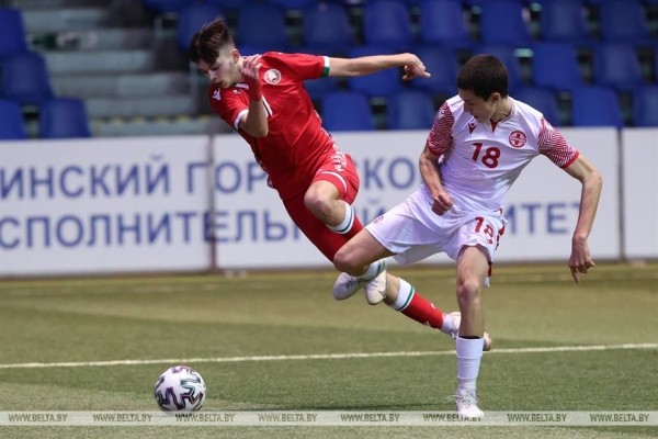 ФОТОФАКТ: В матче Кубка развития - 2022 по футболу сборная Беларуси U-17 принимала сверстников из Грузии