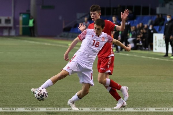 ФОТОФАКТ: В матче Кубка развития - 2022 по футболу сборная Беларуси U-17 принимала сверстников из Грузии