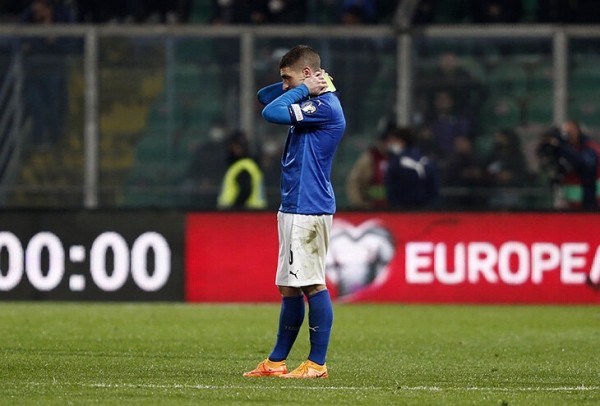 Все виды отчаяния Верратти, шок на каменном лице Манчини и другие страдания Италии после провала в отборе ЧМ