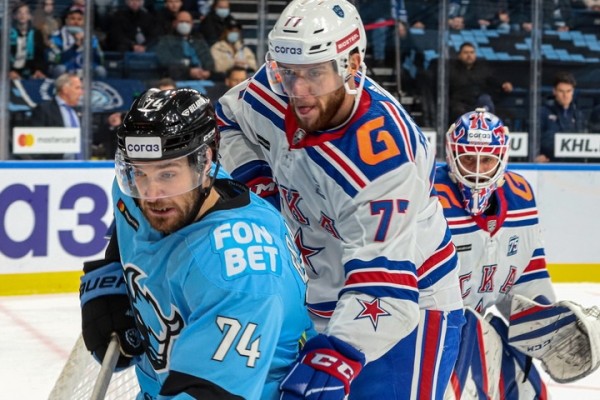 Хоккей.  КХЛ. 2-й матч серии плей-офф. СКА — Динамо Мн: Рыбар в воротах, Теденбю, Граовац, Бек в первой тройке
  