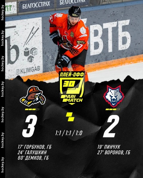 Хоккей. Parimatch-Экстралига. 1/2 финала. "Шахтер" в драматичном матче победил "Металлург" и сравнял счет в серии
Хоккей. Parimatch-Экстралига. 1/2 финала. "Шахтер" в драматичном матче победил "Металлург" и сравнял счет в серии