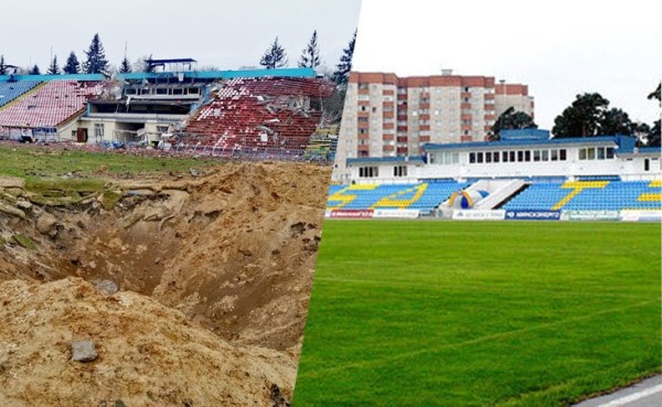 Рускія разбамбілі стадыён у Чарнігаве – усяго 100 км ад нас, багата хто з белфутбола гуляў там, у Барысаве і Віцебску падобныя арэны