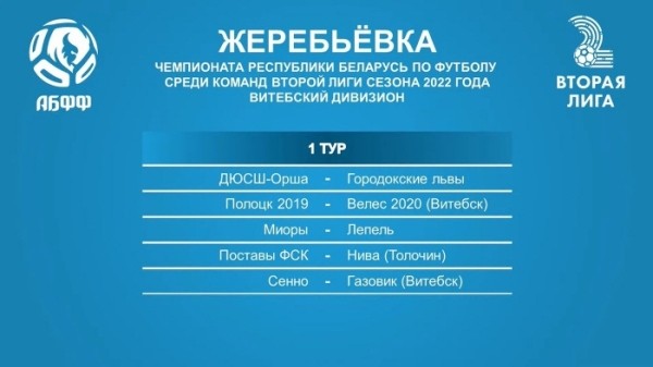 Футбол. В сезоне-2022 в третьем дивизионе чемпионата Беларуси выступят 80 команд — 5 апреля состоялась жеребьевка
Футбол. В сезоне-2022 в третьем дивизионе чемпионата Беларуси выступят 80 команд — 5 апреля состоялась жеребьевка