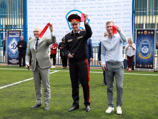 Футбол.  Глеб и Базанов приняли участие в торжественном открытии современной площадки в ММОС БФСО "Динамо"
 