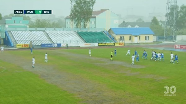 Форвард «Ислочи» за 17 минут оформил хет-трик. Правда, не все мячи забил в чужие ворота