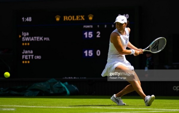 Теннис.  Ига Швентек обыграла на "Уимблдоне" Яну Фетт и стала абсолютной мировой рекордсменкой, одержав 36-ю победу подряд
 