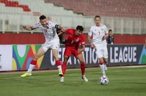 Футбол.  Лига наций. Сборная Беларуси, доигрывавшая встречу в большинстве, не смогла победить азербайджанцев
 