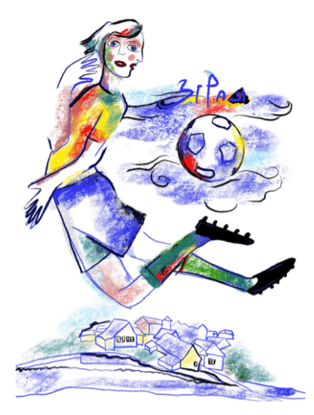 У любительской команды беларусского агента топовый сайт с зарисовками в духе Шагала. Эмблема тоже нетипичная – а на форме еще интереснее