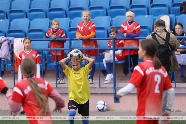 ФОТОФАКТ: Финальный этап соревнований юных футболистов "Кожаный мяч" стартовал в Минске