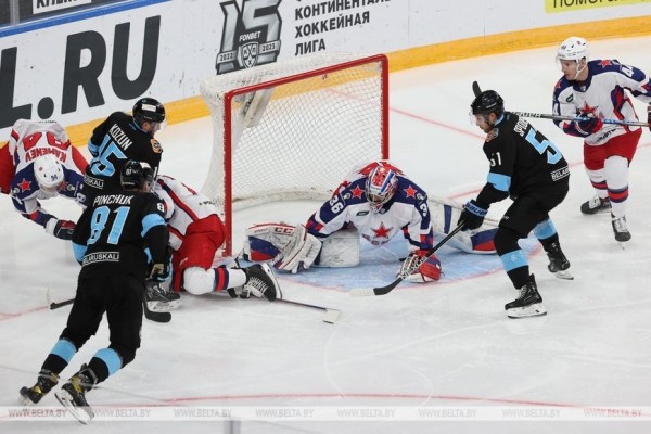 Хоккеисты минского "Динамо" обыграли ЦСКА в матче чемпионата КХЛ