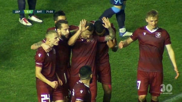 Футбол.  Брестское "Динамо" и "Витебск" устроили невероятную феерию с восемью голами. Северяне упустили победу "на флажке"
 
