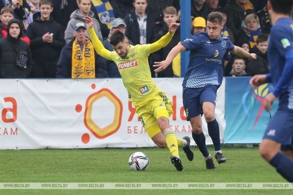 БАТЭ победил "Энергетик-БГУ" в матче 28-го тура чемпионата Беларуси