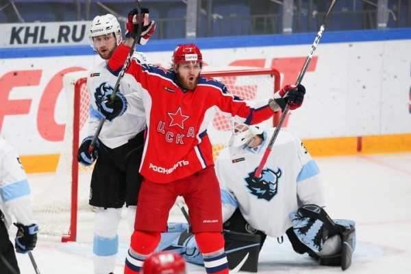 Хоккей.  КХЛ. Минское "Динамо" в гостях проиграло ЦСКА
 