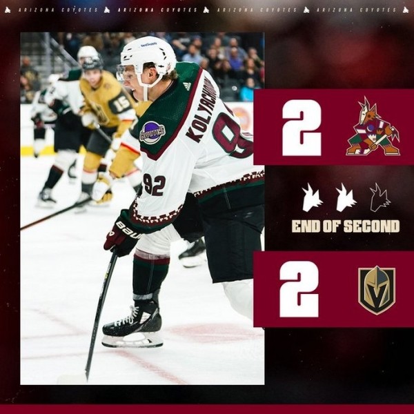 Хоккей.  Владислав Колячонок шесть раз бросал по воротам "Вегаса" и завершил матч с -2 в графе "+/-"
 