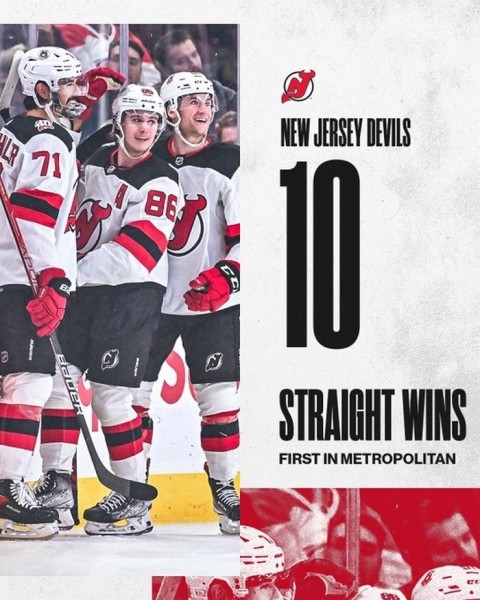 Хоккей.  НХЛ. Серийное производство: десятая подряд победа "Нью-Джерси", шестой кряду ноль Егора Шаранговича
  