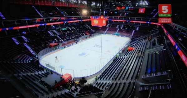 Хоккей.  Матч Беларусь — Казахстан в рамках Кубка Первого канала не вызвал зрительского интереса в Москве
  