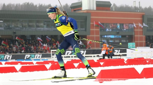 Динара Алимбекова-Смольская стала второй в спринте на этапе Кубка Содружества по биатлону в "Раубичах"