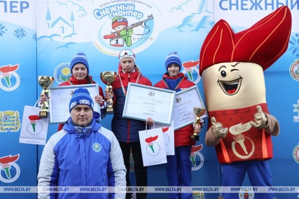 В "Раубичах" завершился финал республиканских соревнований по биатлону "Снежный снайпер"