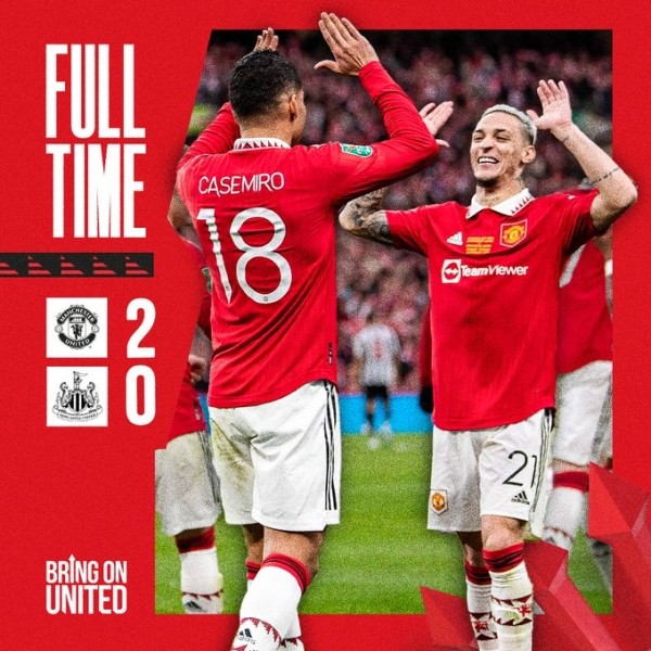 Футбол. "Манчестер Юнайтед" нанес поражение "Ньюкаслу" в финале Кубка английской лиги, взяв первый трофей при тен Хаге
Футбол. "Манчестер Юнайтед" нанес поражение "Ньюкаслу" в финале Кубка английской лиги, взяв первый трофей при тен Хаге