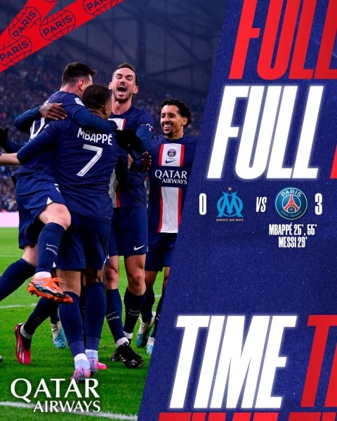 Футбол.  "ПСЖ" разгромил "Марсель": у Месси — знаковый гол и два ассиста, у Мбаппе — дубль и результативный пас
 