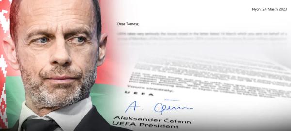 Футбол. Исполком УЕФА 4 апреля обсудит вопрос отстранения сборной Беларуси от квалификации чемпионата Европы-2024
Футбол. Исполком УЕФА 4 апреля обсудит вопрос отстранения сборной Беларуси от квалификации чемпионата Европы-2024