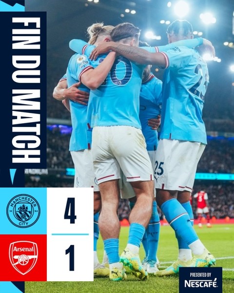 Футбол.  "Манчестер Сити" обыграл "Арсенал" восьмой раз подряд. Разница забитых и пропущенных мячей — 21-4
 