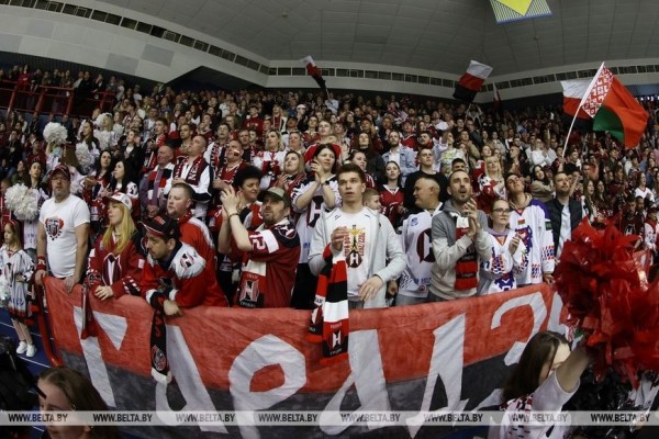 ФОТОФАКТ: Заключительный матч белорусской хоккейной экстралиги сезона-2022/23 проходит в Гродно