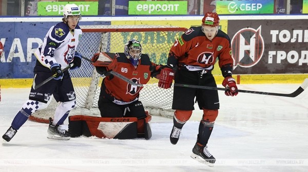 ФОТОФАКТ: Заключительный матч белорусской хоккейной экстралиги сезона-2022/23 проходит в Гродно