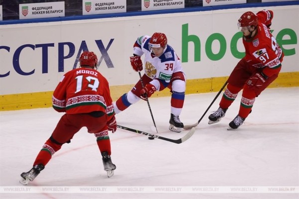 Сборная Беларуси по хоккею завершила майское турне домашним поражением от россиян
