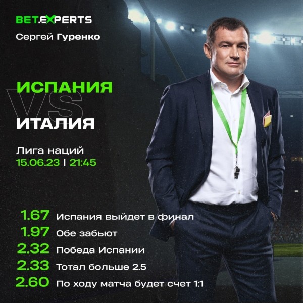Футбол.  Сергей Гуренко: в финал пройдут испанцы, они играют дома, это должно помочь
 